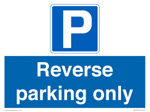 Reverse parking only